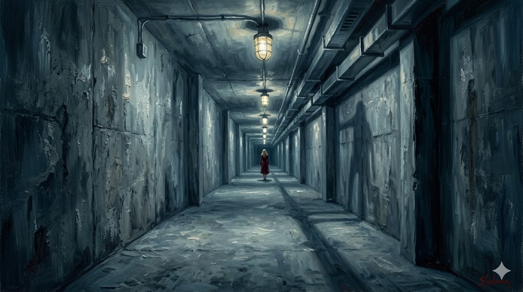 冷徹な訓練施設の廊下