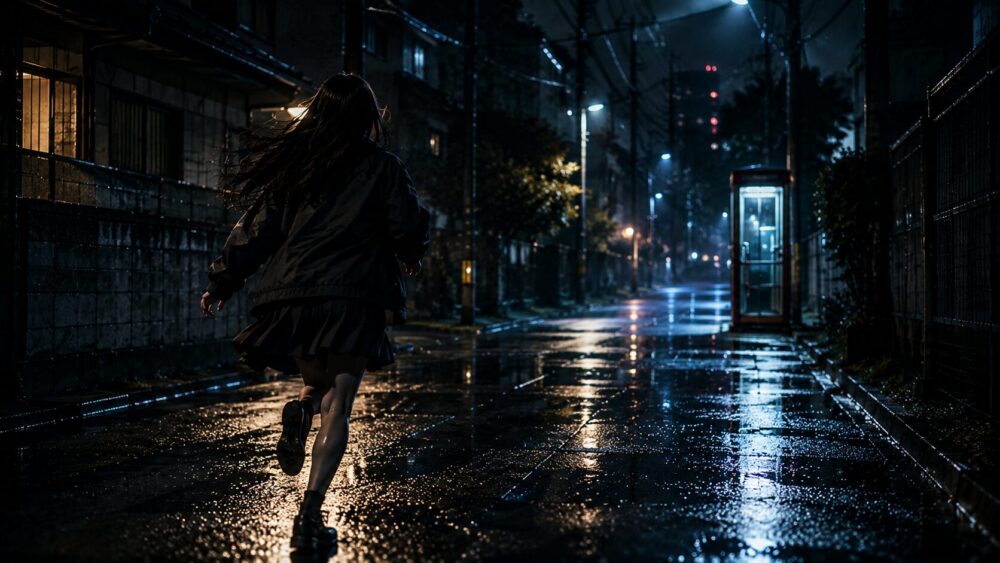 闇から逃げ出した少女の通報